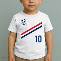 Croatia Soccer Fan Gear Jersey Number 10 Flag Toddler T-Shirt thumb 2