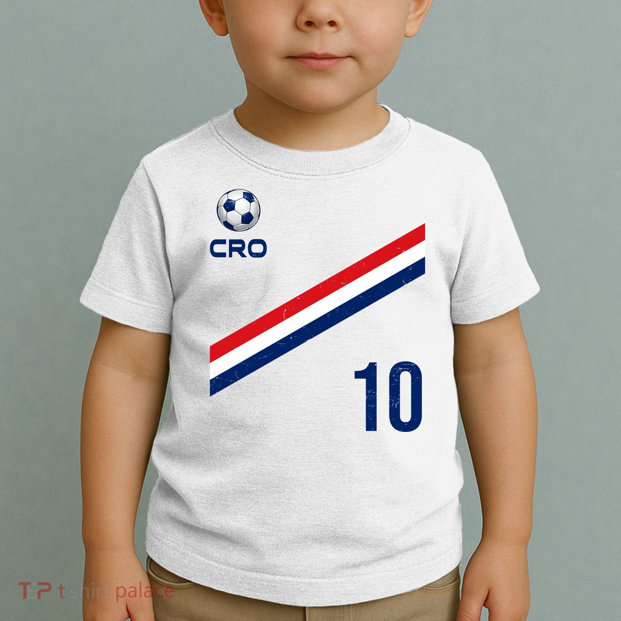 Croatia Soccer Fan Gear Jersey Number 10 Flag Toddler T-Shirt