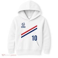 Croatia Soccer Fan Gear Jersey Number 10 Flag Kids Hoodie thumb 0