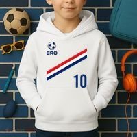 Croatia Soccer Fan Gear Jersey Number 10 Flag Kids Hoodie thumb 2