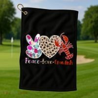 Crawfish Season Funny Crayfish Cook Lobsters Gift Golf Towel thumb 1