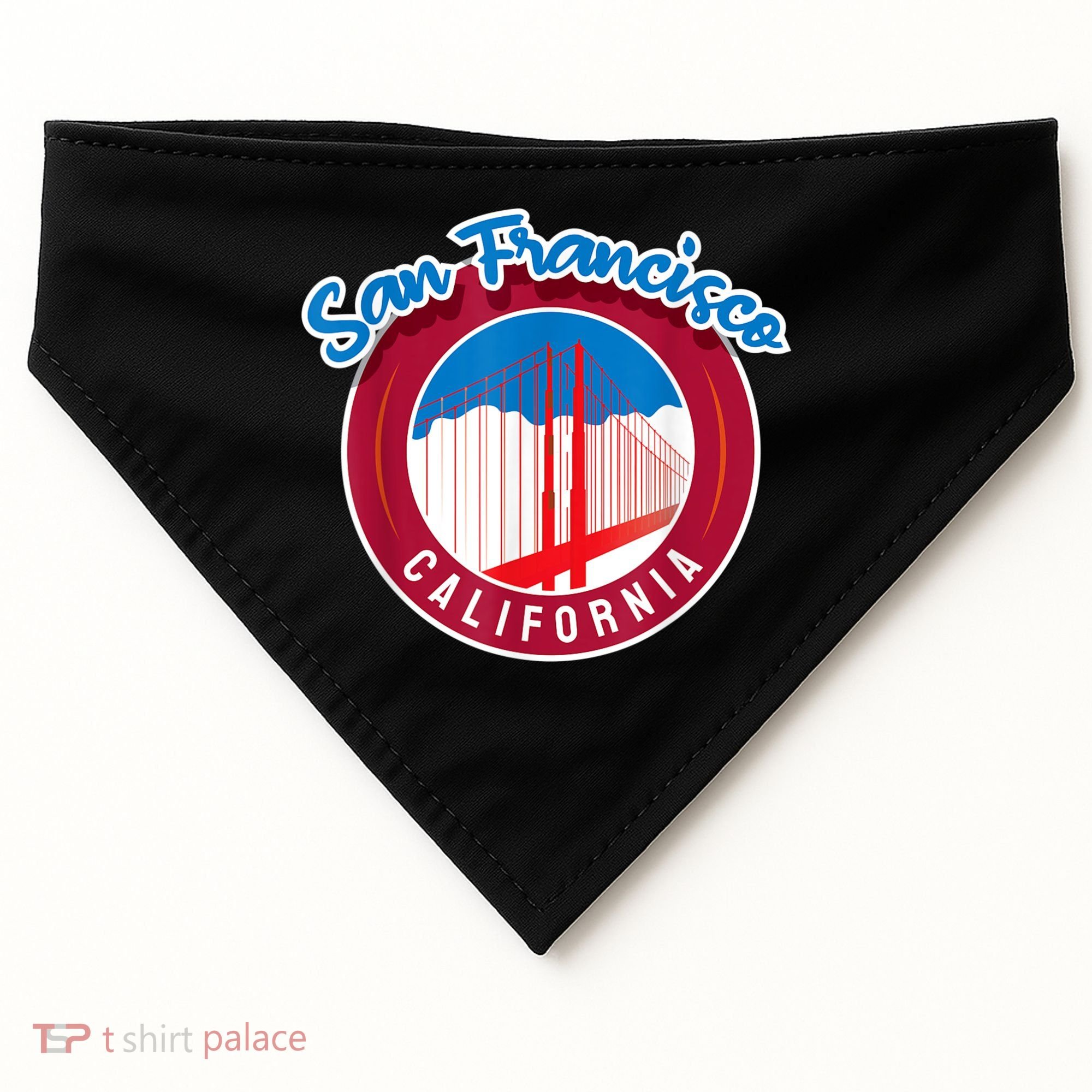 California San Francisco City Gift Bridge Souvenir SF USA-Made Doggie Bandana