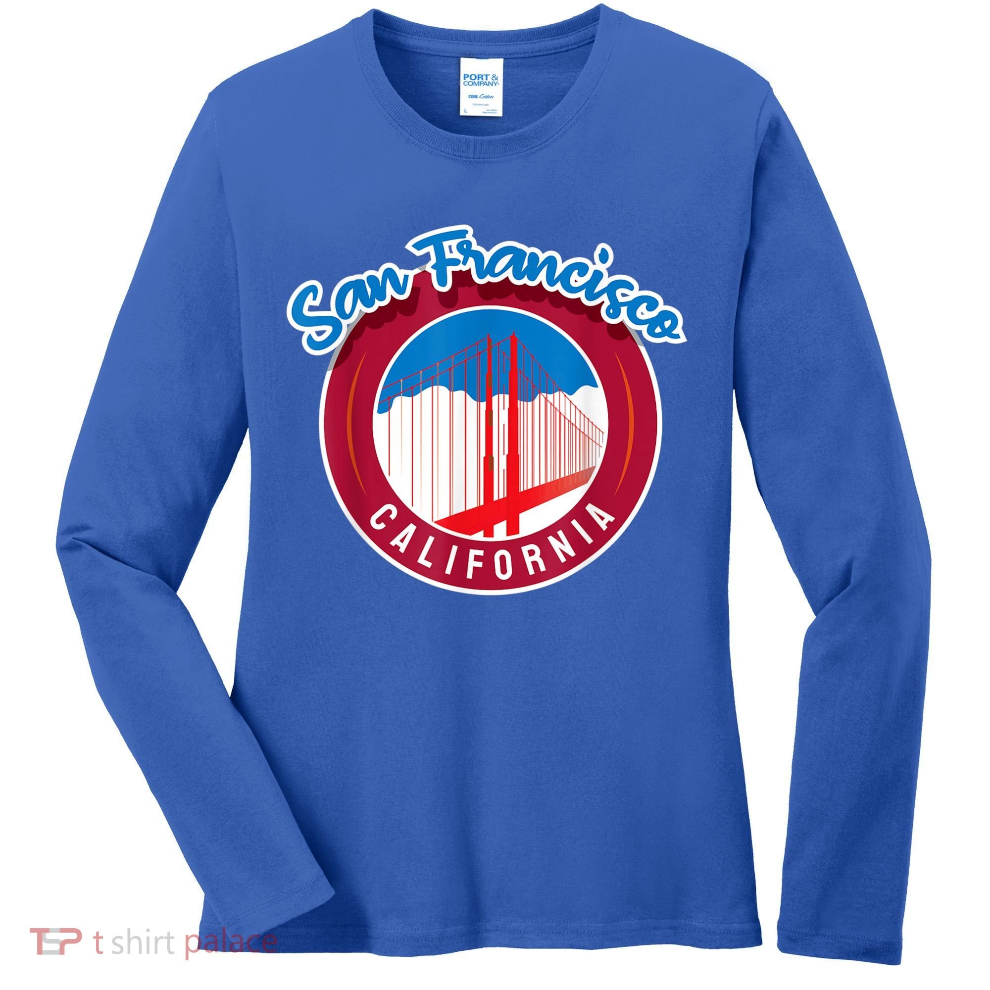 California San Francisco City Gift Bridge Souvenir SF Women's Long Sleeve Shirt