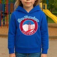 California San Francisco City Gift Bridge Souvenir SF Kids Hoodie thumb 3