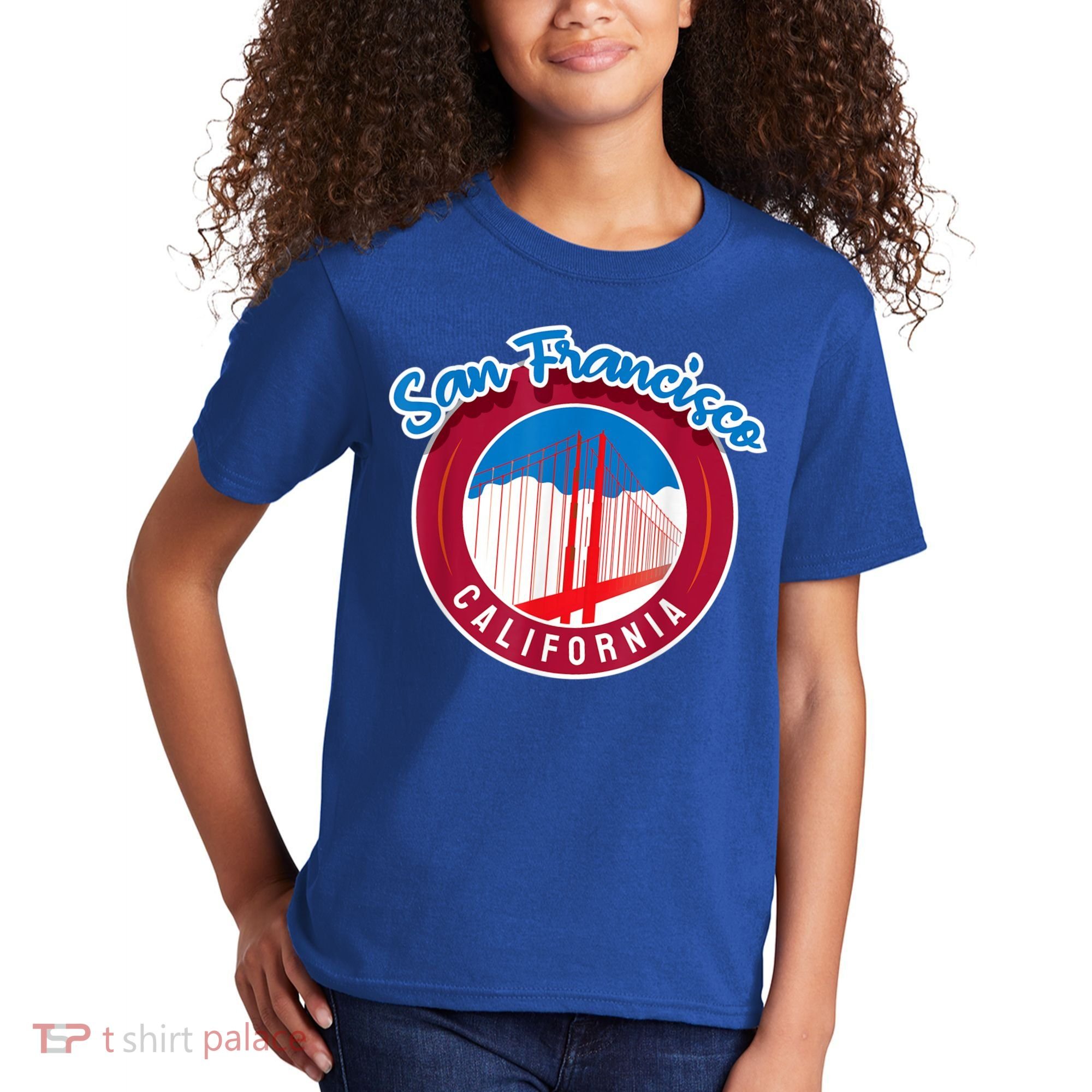 California San Francisco City Gift Bridge Souvenir SF Kids T-Shirt