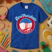 California San Francisco City Gift Bridge Souvenir SF Kids T-Shirt thumb 3