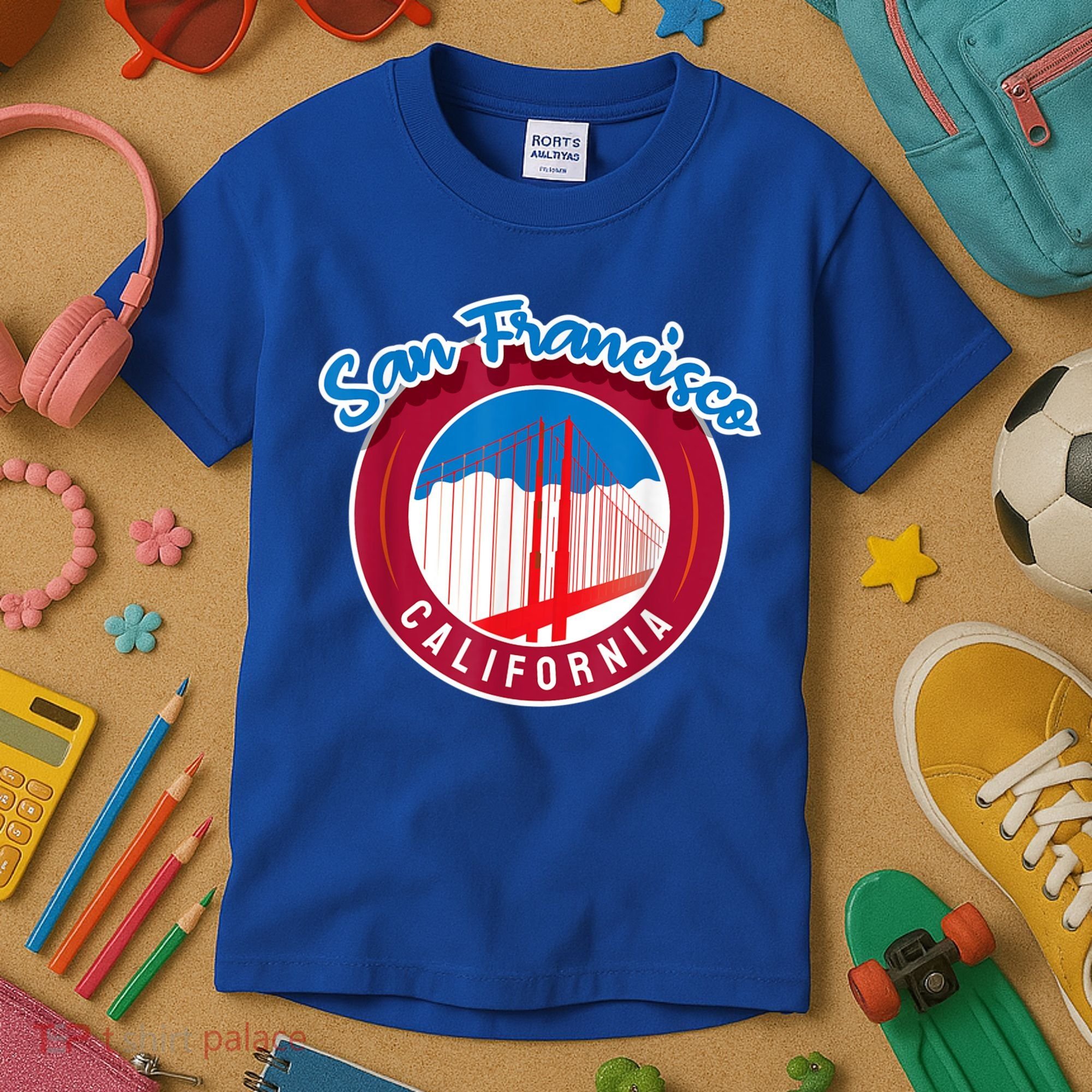 California San Francisco City Gift Bridge Souvenir SF Kids T-Shirt