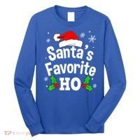 Christmas Santa's Favorite Ho Pajama Adult Naughty Pajama Gift Long Sleeve Shirt thumb 0