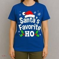 Christmas Santa's Favorite Ho Pajama Adult Naughty Pajama Gift T-Shirt thumb 4
