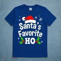 Christmas Santa's Favorite Ho Pajama Adult Naughty Pajama Gift T-Shirt thumb 5