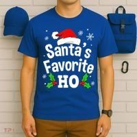 Christmas Santa's Favorite Ho Pajama Adult Naughty Pajama Gift T-Shirt thumb 6