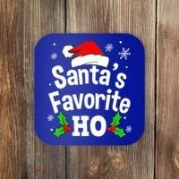 Christmas Santa's Favorite Ho Pajama Adult Naughty Pajama Gift Coaster thumb 0