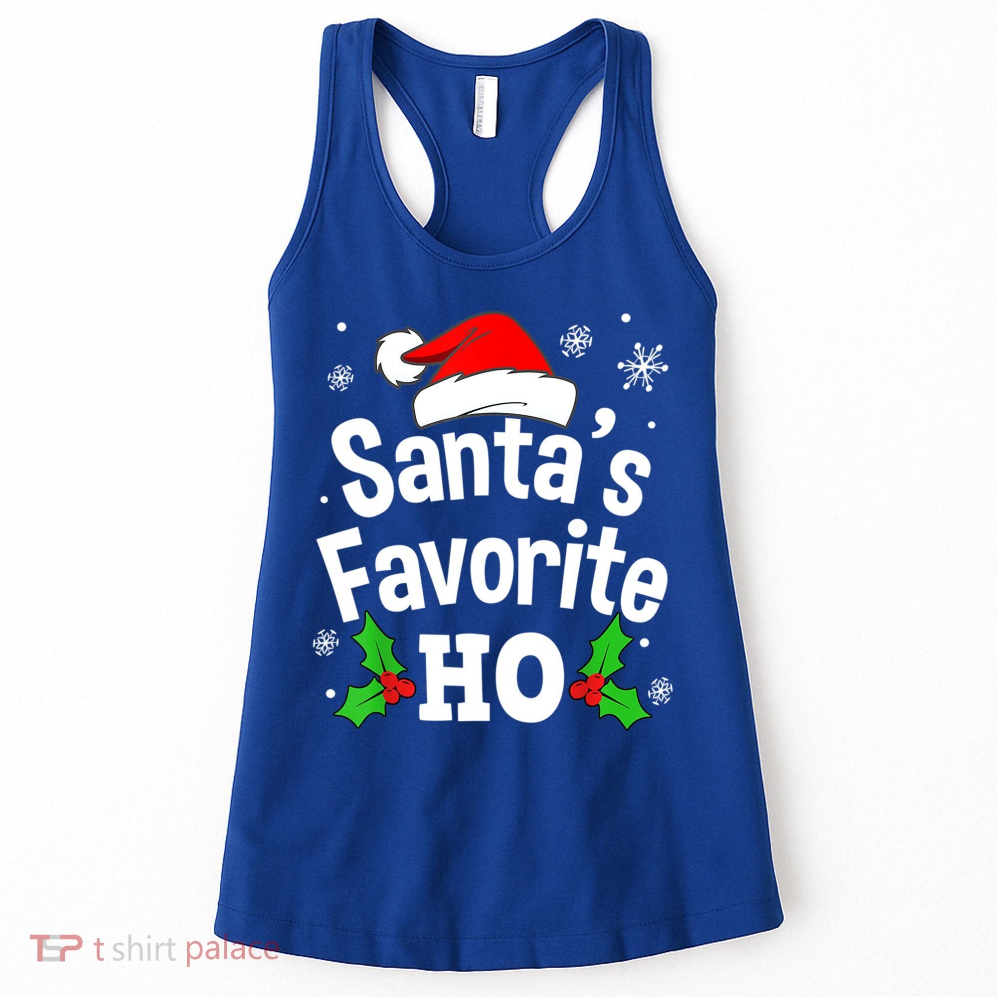 Christmas Santa's Favorite Ho Pajama Adult Naughty Pajama Gift Women's Tank Top