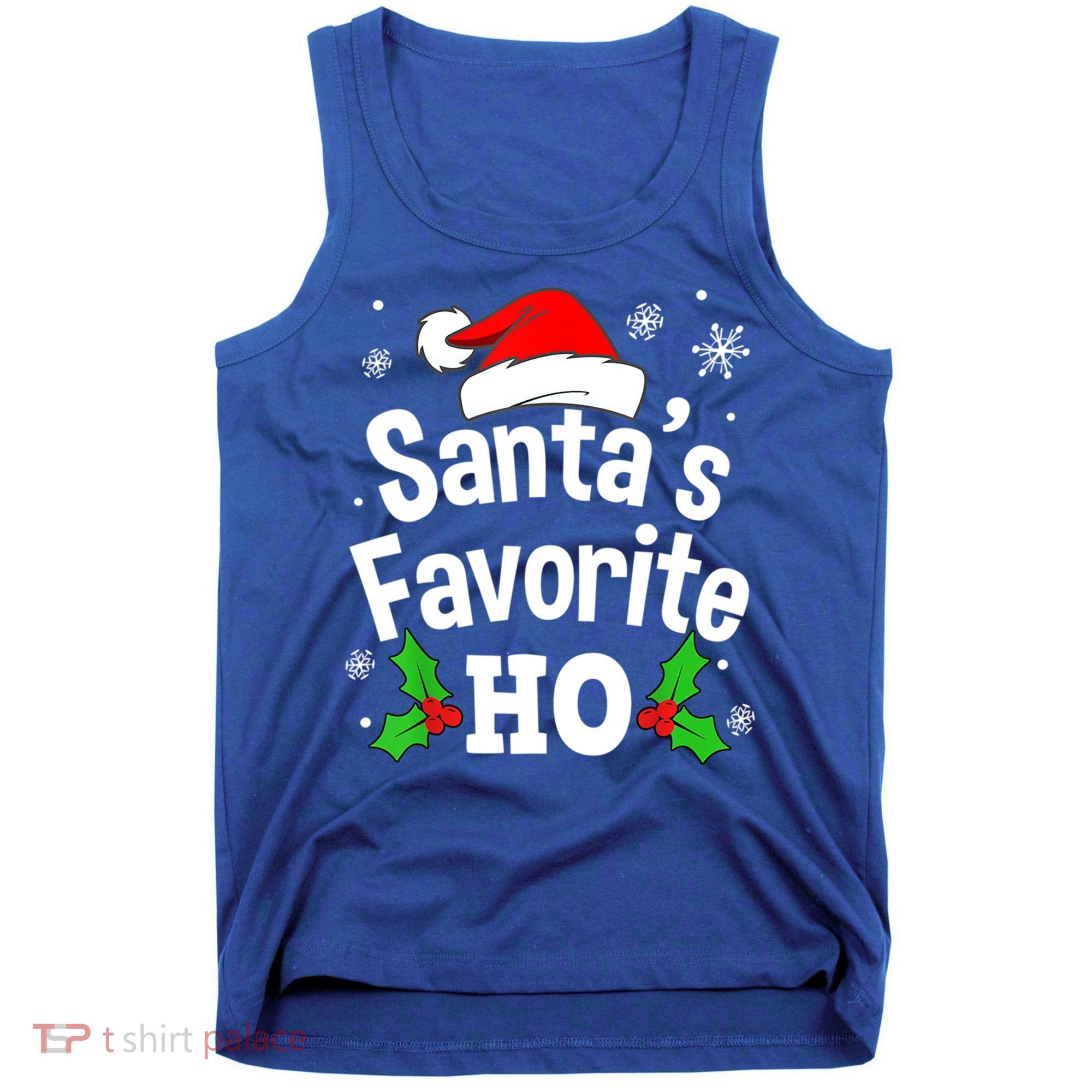 Christmas Santa's Favorite Ho Pajama Adult Naughty Pajama Gift Tank Top
