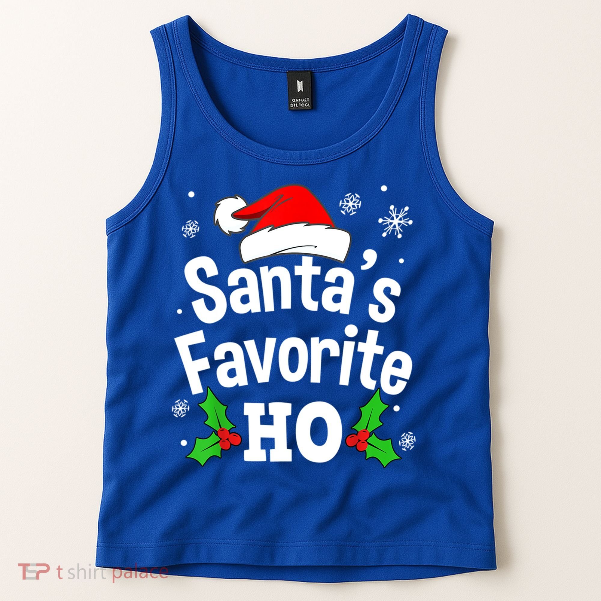 Christmas Santa's Favorite Ho Pajama Adult Naughty Pajama Gift Tank Top