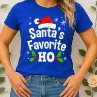 Christmas Santa's Favorite Ho Pajama Adult Naughty Pajama Gift Women's T-Shirt thumb 2