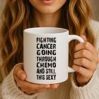 Cancer Survivor Fighting Cancer Going Through Chemo Coffee Mug thumb 3