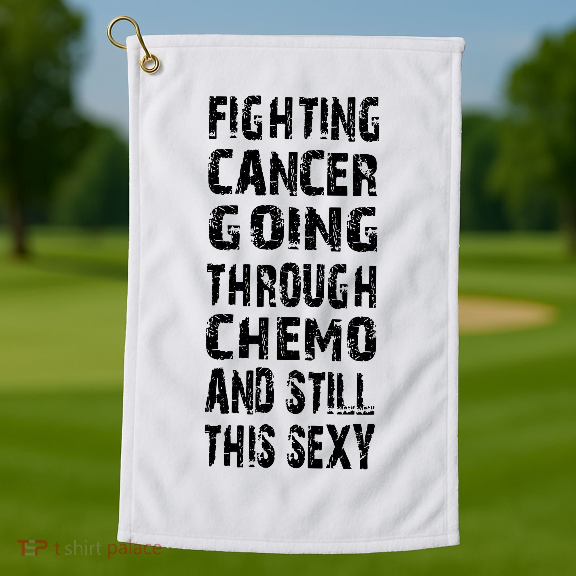 Cancer Survivor Fighting Cancer Going Through Chemo Golf Towel