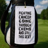 Cancer Survivor Fighting Cancer Going Through Chemo Golf Towel thumb 2