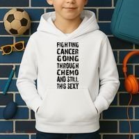 Cancer Survivor Fighting Cancer Going Through Chemo Kids Hoodie thumb 2
