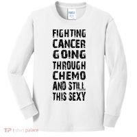 Cancer Survivor Fighting Cancer Going Through Chemo Kids Long Sleeve Shirt thumb 0