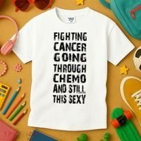 Cancer Survivor Fighting Cancer Going Through Chemo Kids T-Shirt thumb 3
