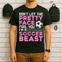 Cool Soccer For  Teen Girls Soccer Lover Player Sports T-Shirt thumb 6