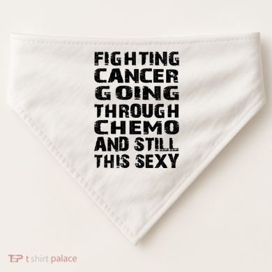 Cancer Survivor Fighting Cancer Going Through Chemo Gift USA-Made Doggie Bandana