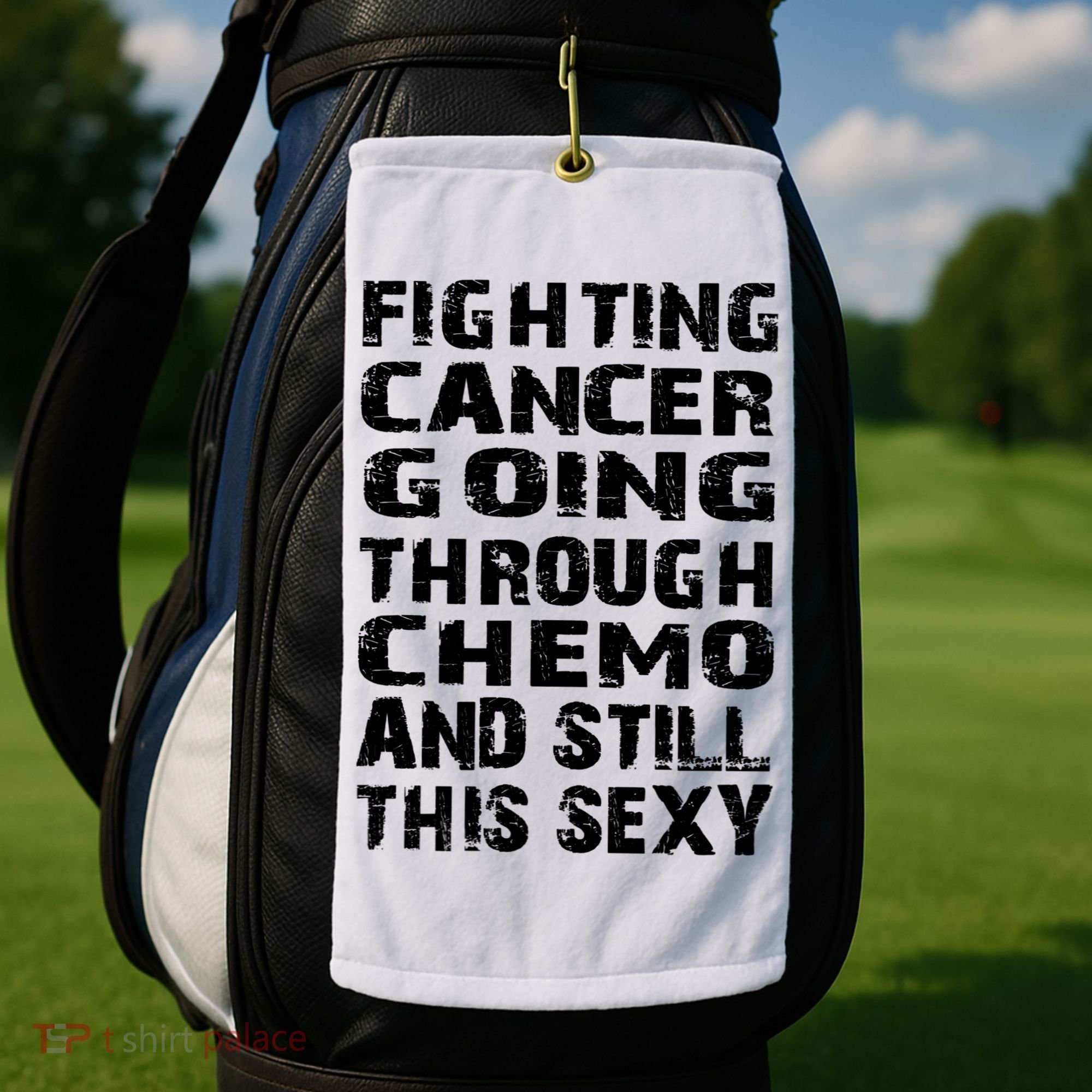 Cancer Survivor Fighting Cancer Going Through Chemo Gift Golf Towel