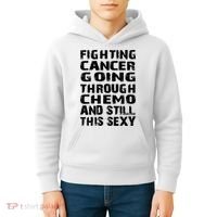 Cancer Survivor Fighting Cancer Going Through Chemo Gift Kids Hoodie thumb 4