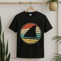 Cute Shark Fin Graphic Retro Vintage 70s 80s Shark Lover Fun T-Shirt thumb 2