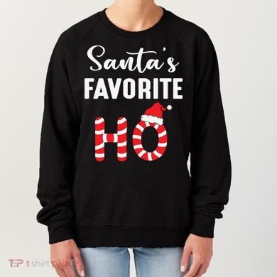 Christmas Santa’s Favorite Ho Candy Cane Funny Xmas Women's Sweatshirt