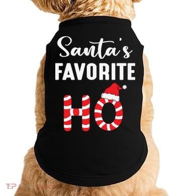 Christmas Santa’s Favorite Ho Candy Cane Funny Xmas Doggie Tank