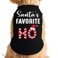 Christmas Santa’s Favorite Ho Candy Cane Funny Xmas Doggie Tank thumb 0