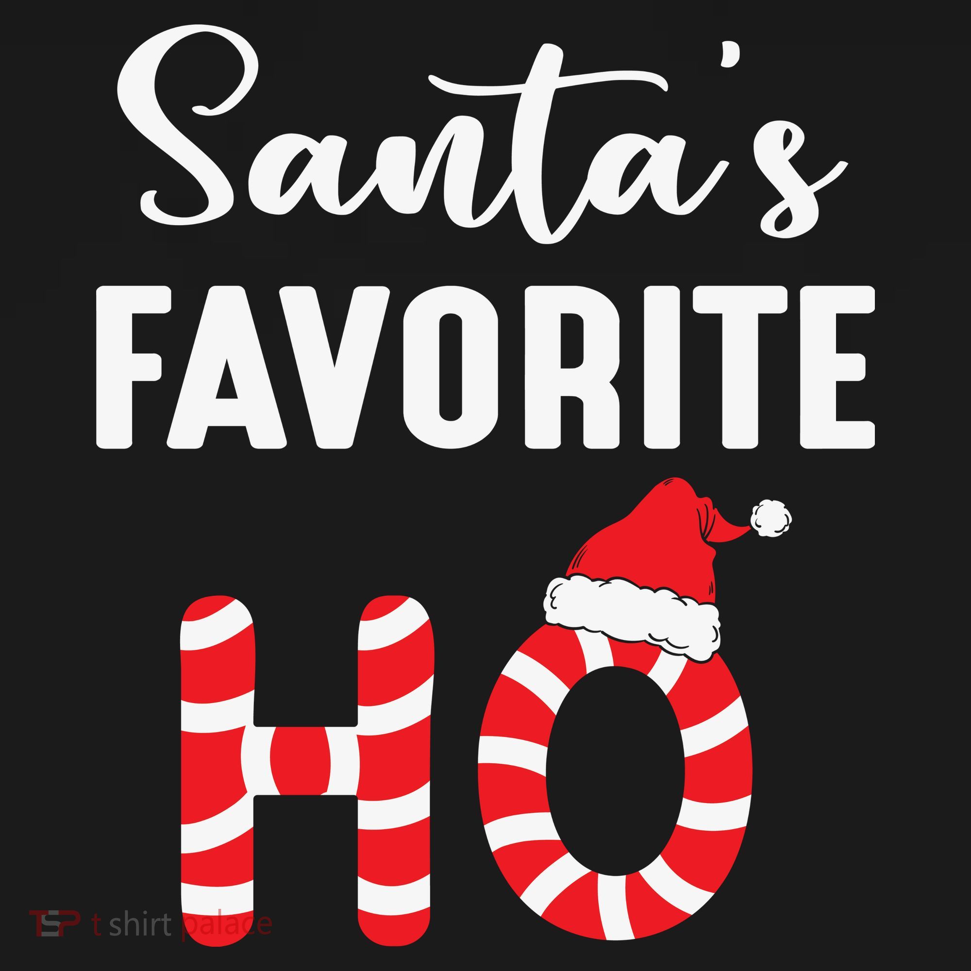 Christmas Santa’s Favorite Ho Candy Cane Funny Xmas Doggie Tank