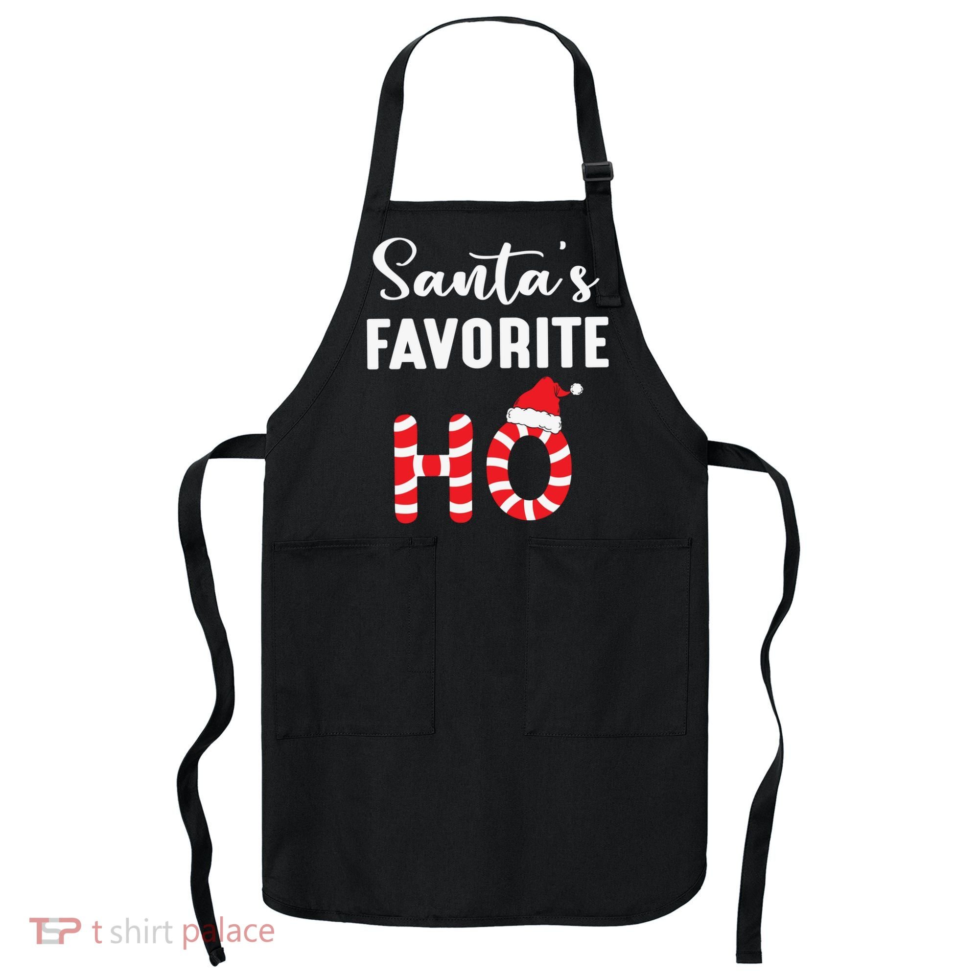 Christmas Santa’s Favorite Ho Candy Cane Funny Xmas Apron