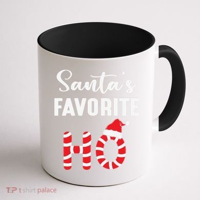 Christmas Santa’s Favorite Ho Candy Cane Funny Xmas Coffee Mug back