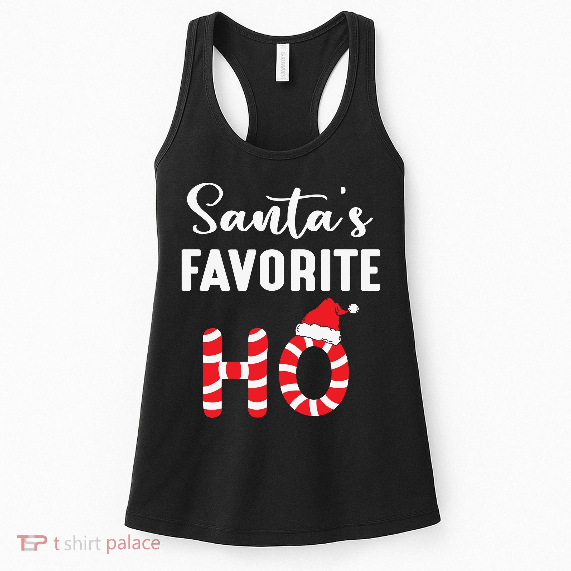 Christmas Santa’s Favorite Ho Candy Cane Funny Xmas Women's Tank Top
