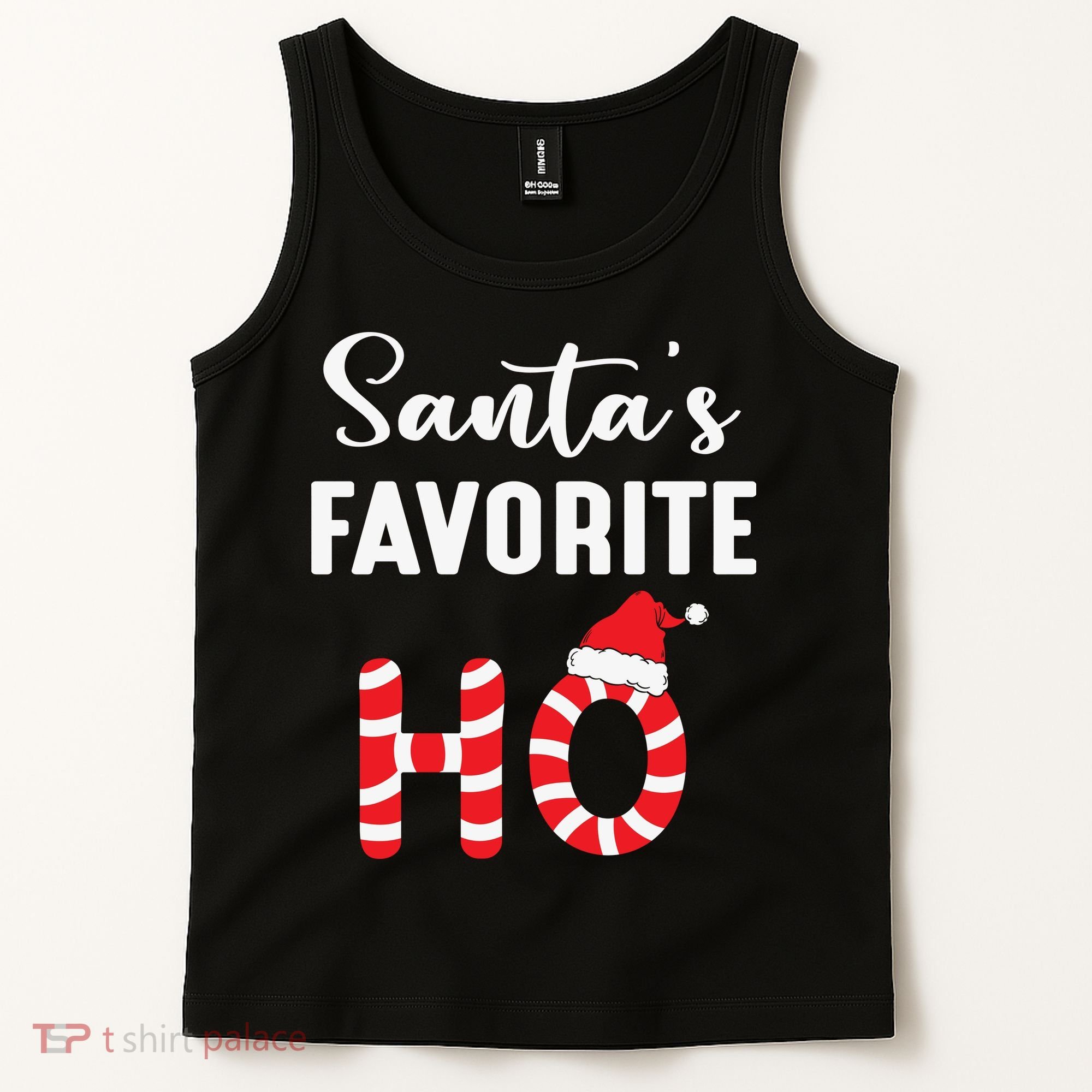 Christmas Santa’s Favorite Ho Candy Cane Funny Xmas Tank Top