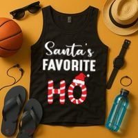 Christmas Santa’s Favorite Ho Candy Cane Funny Xmas Tank Top thumb 4