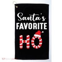 Christmas Santa’s Favorite Ho Candy Cane Funny Xmas Golf Towel thumb 0