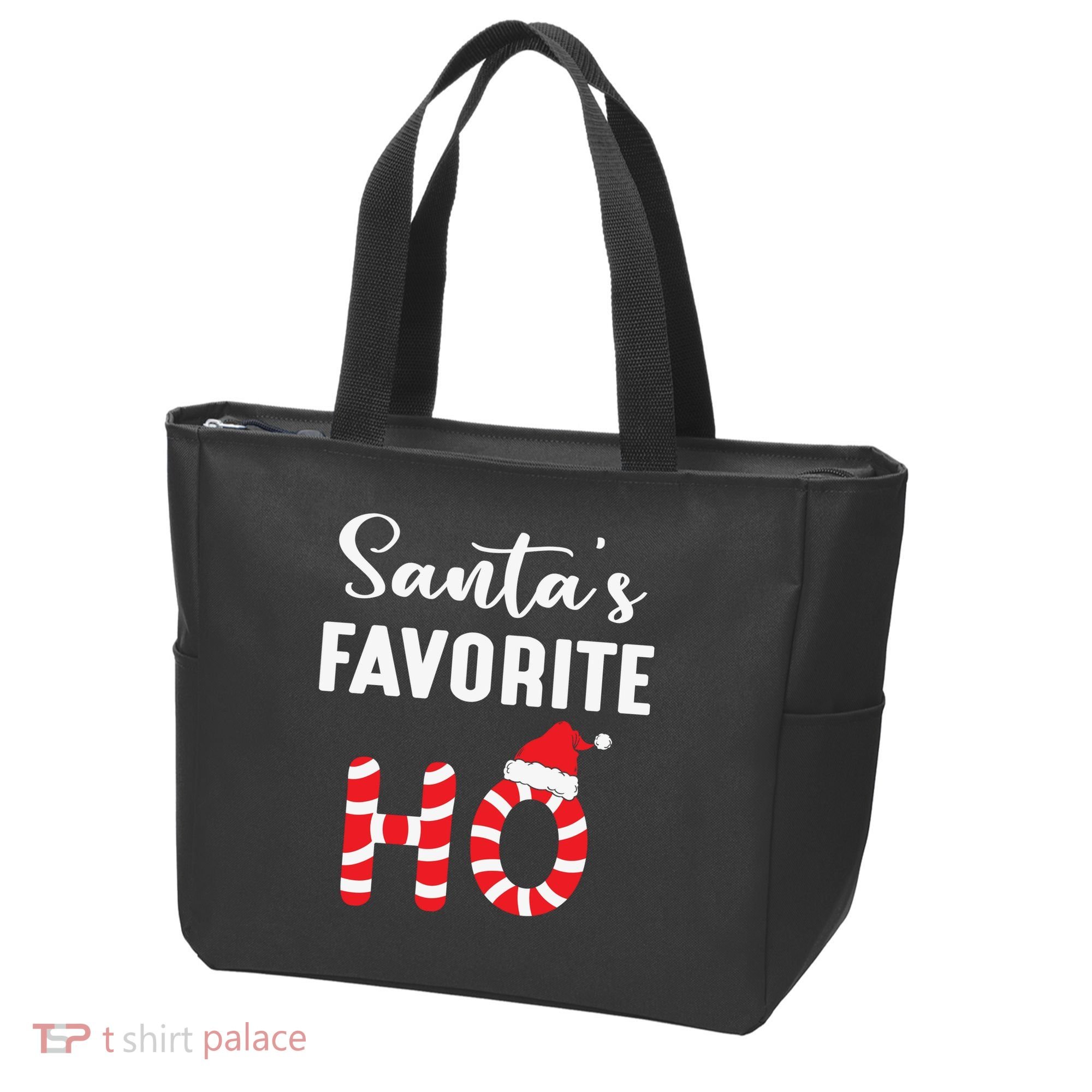 Christmas Santa’s Favorite Ho Candy Cane Funny Xmas Tote Bag