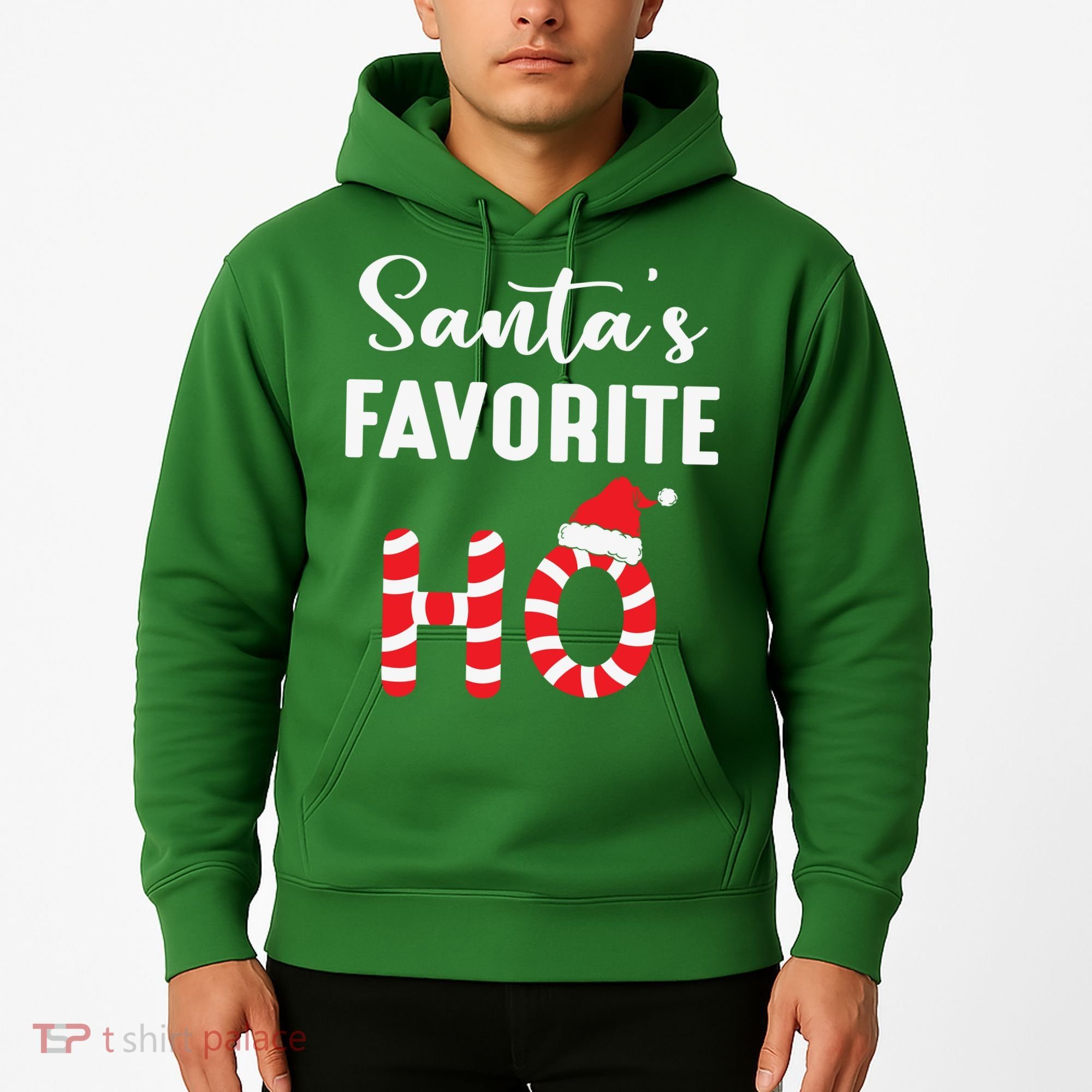 Christmas Santa’s Favorite Ho Candy Cane Funny Xmas Hoodie