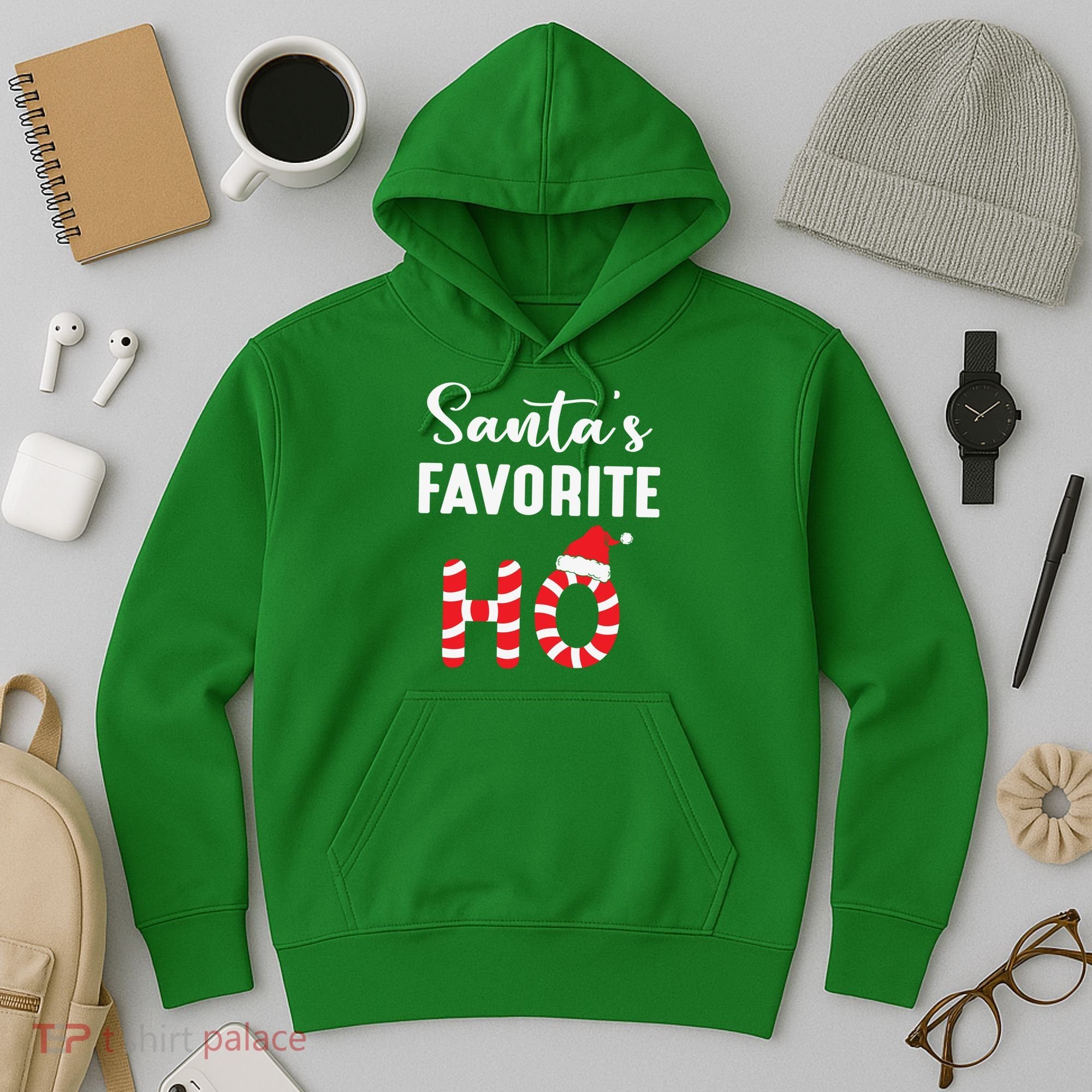 Christmas Santa’s Favorite Ho Candy Cane Funny Xmas Hoodie