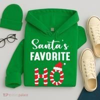 Christmas Santa’s Favorite Ho Candy Cane Funny Xmas Hoodie thumb 4