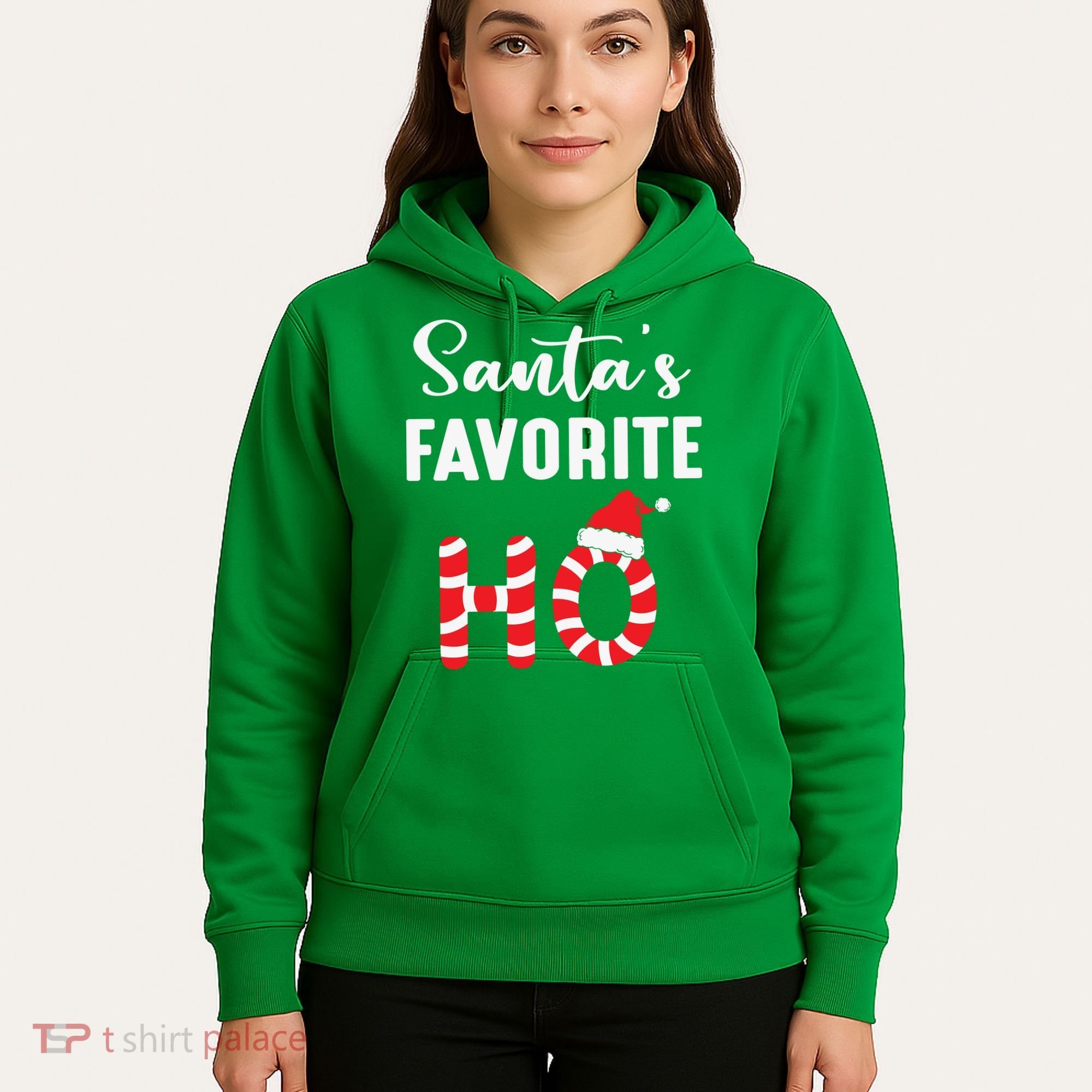 Christmas Santa’s Favorite Ho Candy Cane Funny Xmas Hoodie