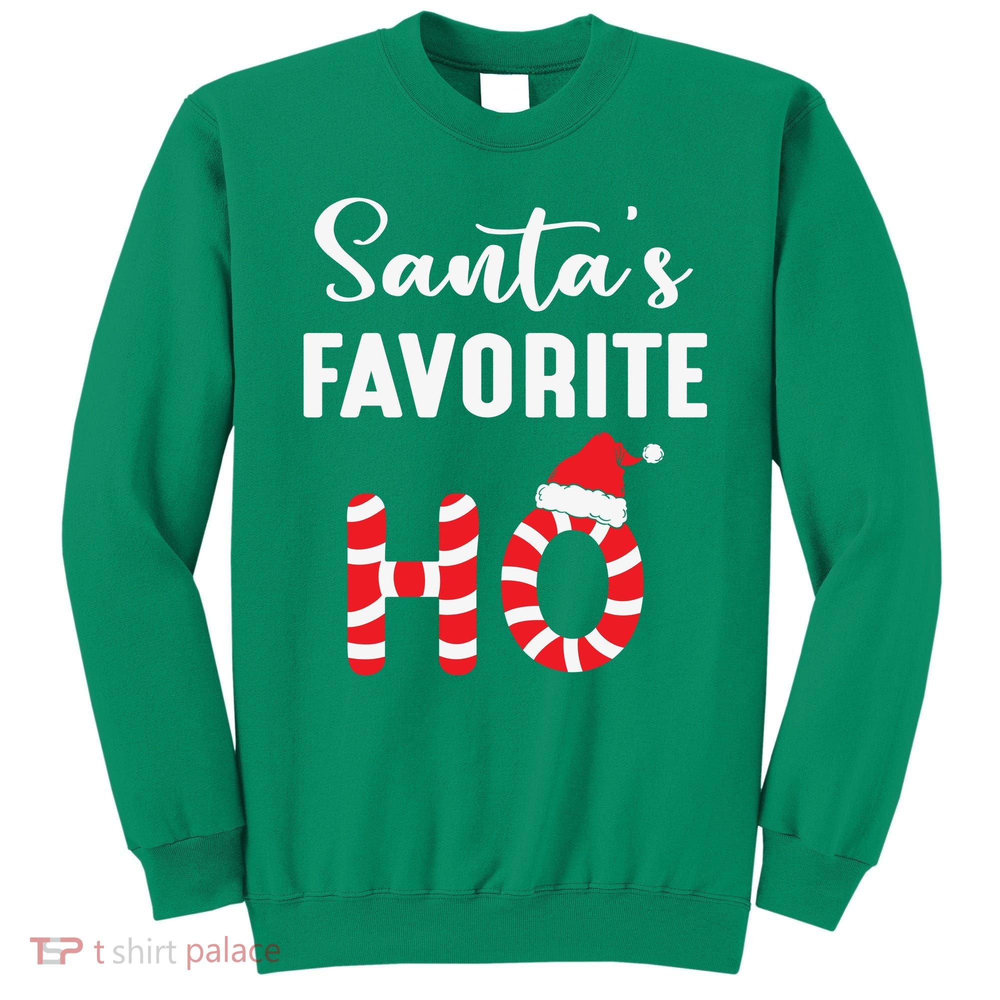 Christmas Santa’s Favorite Ho Candy Cane Funny Xmas Sweatshirt