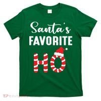 Christmas Santa’s Favorite Ho Candy Cane Funny Xmas T-Shirt thumb 0