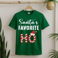 Christmas Santa’s Favorite Ho Candy Cane Funny Xmas T-Shirt thumb 2