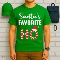 Christmas Santa’s Favorite Ho Candy Cane Funny Xmas T-Shirt thumb 6